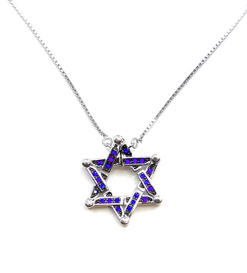 Sterling Star Of David Opening Magnetic Necklace